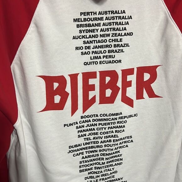 🔥🔥 JUSTIN BIEBER STADIUM TOUR Hoodie - EXCELLENT Condition- Men Sz M 🔥🔥 - Picture 9 of 12